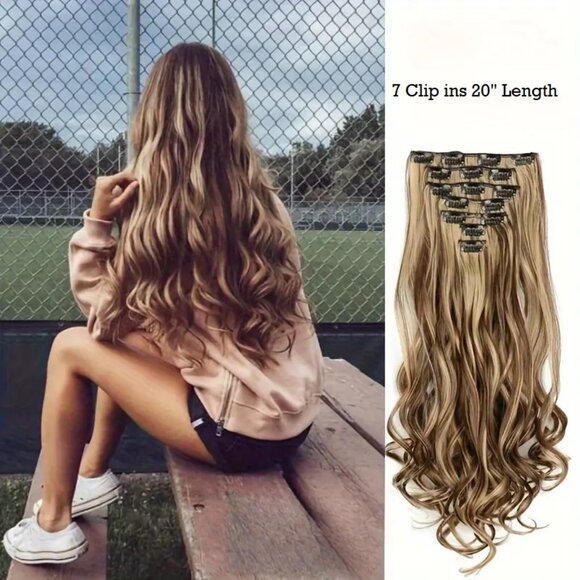 Special BUNDLE HAIR EXTENSIONS, PONYTAILS, SCRUNCHIE, CLIP-IN PIECES NEW ITEMS - Picture 8 of 13